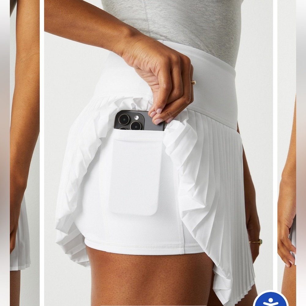 Fabletics Hot Shot Classic White Pleated Sporty Mini Skirt Women’s XS - Picture 2 of 13